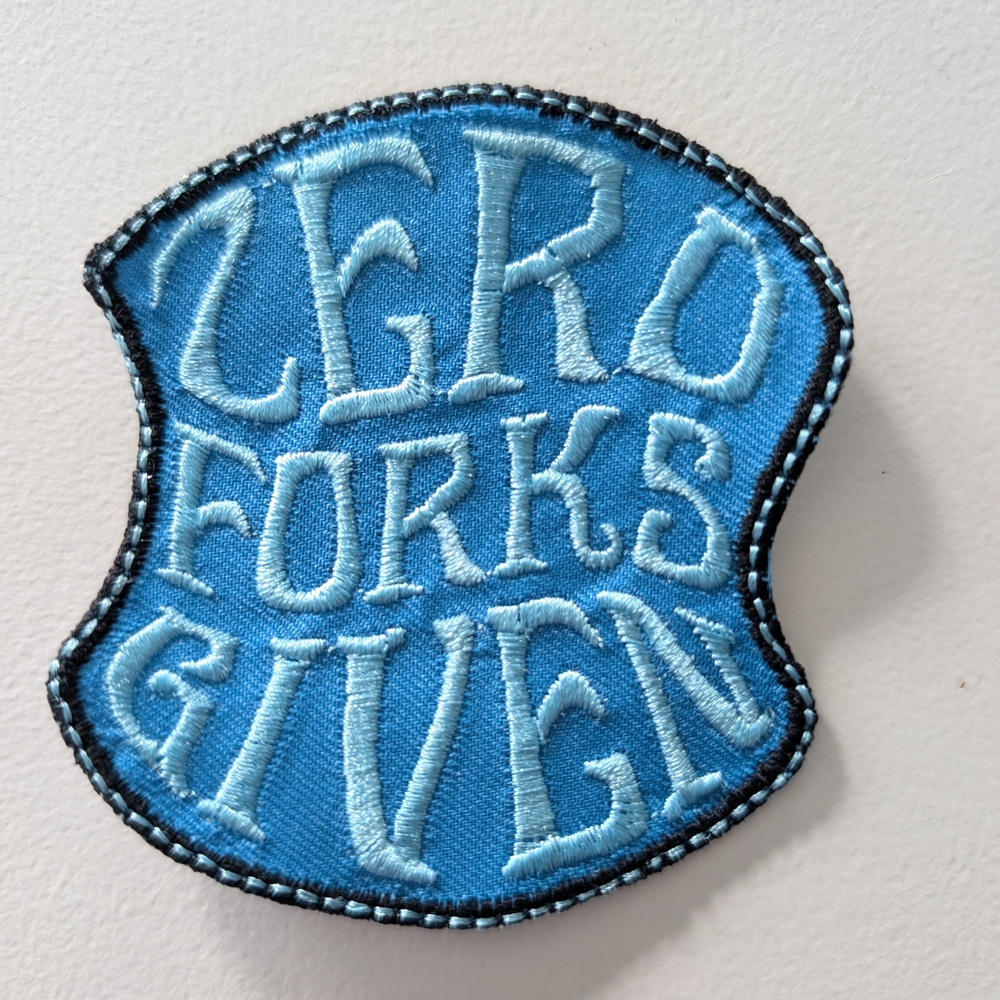 Blue Embroidered Patch